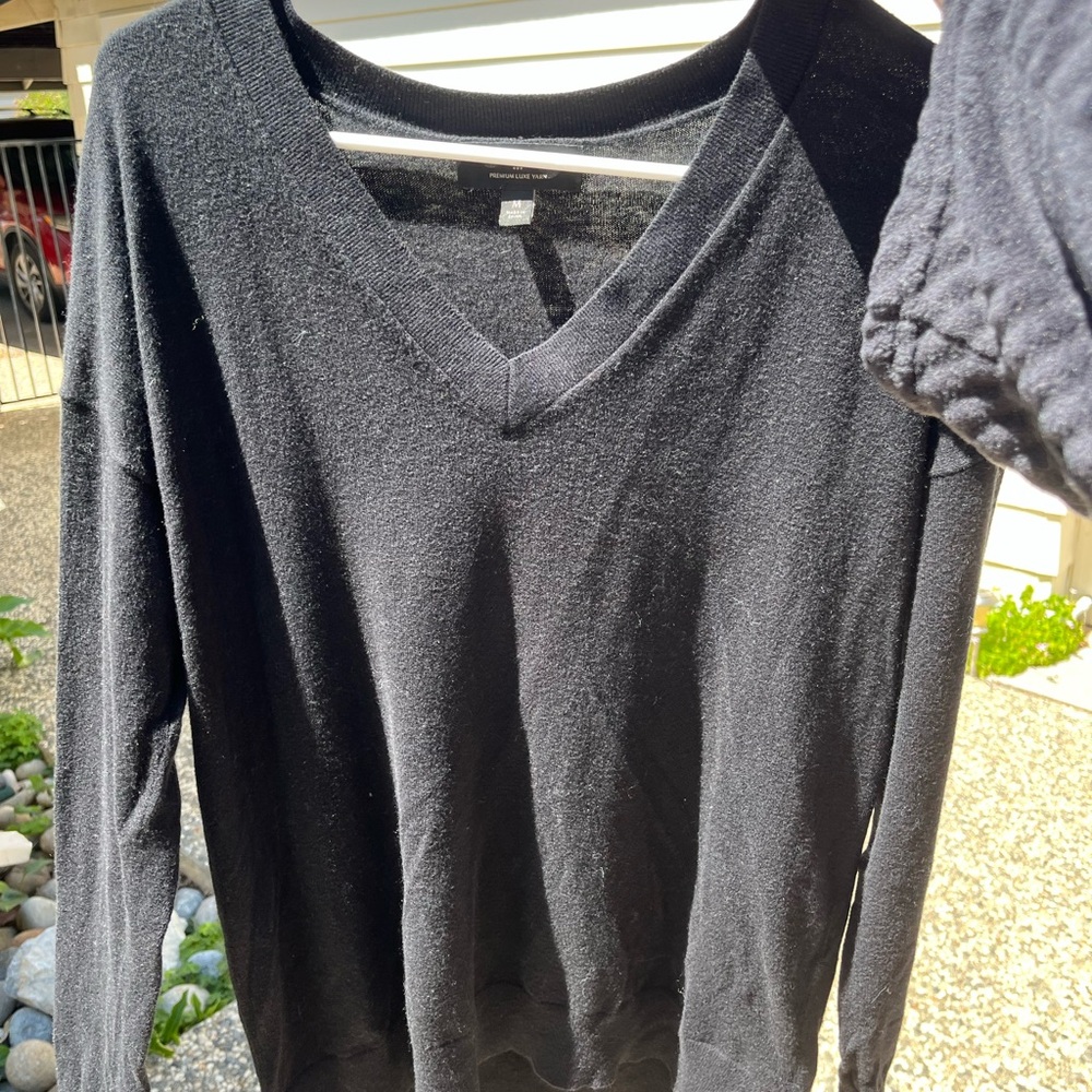 Black V-Neck Sweater